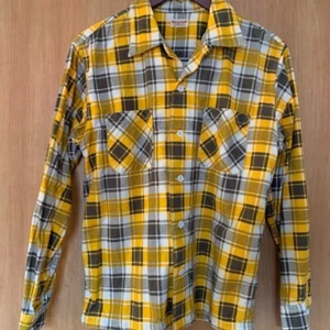 Flat Head Flannel Western Shirt Yellow Check Mens Size 38 From Japan - Picture 1 of 5