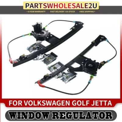 2x Reguladores de ventana eléctrica laterales traseros izquierda y derecha para Volkswagen Golf Jetta 1993-1999 Foto 1 de 4