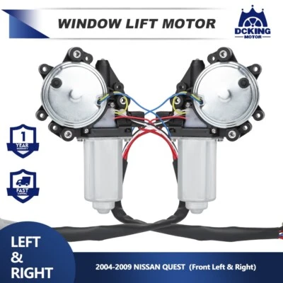 2X Window Lift Motors Fit For 2004-2009 Nissan Quest Front Left And Right 6 Pins - Imagem 1 de 4