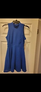 Blaues Damenkleid mit offenem Rücken Gr. Small - Bild 1 von 2