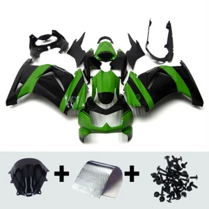Green Black Bodywork For Kawasaki EX250R Ninja 250 2008 - 2012 ABS Fairing Kit - Picture 1 of 9