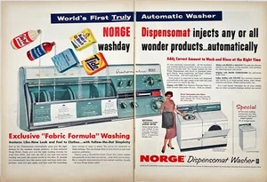 Norge Waschmaschine Spender Waschmaschine Hausfrau Hausfrau Vintage Druckanzeige 1958 - Bild 1 von 1