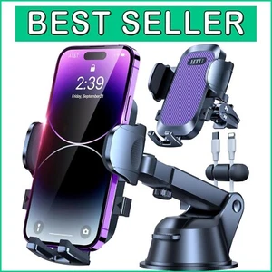 Sturdy Car Phone Holder with Adjustable Arm - Safe, Reliable, and Hands-Free - Picture 1 of 11