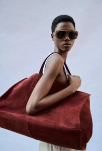 ZARA SUEDE MAXI TOTE BAG - Picture 1 of 1