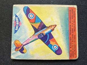 1941 Goudey Sky Birds # 6 English. Hawker Hurricane (VG)
