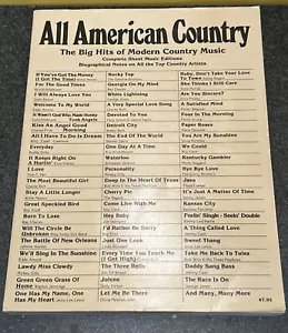 All American Country The Big Hits Of Modern Country Music Creative Concepts - Foto 1 di 5
