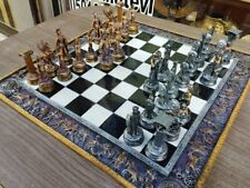 Large Chess Set Greek Mythology Characters Statue Sculpture Chess Board Decor