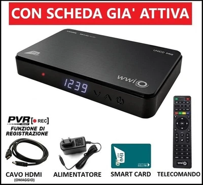 Ricevitore Satellitare Full HD Tvsat Ufficiale Tv Sat Decoder Tv Tivusat Tessera - Immagine 1 di 4