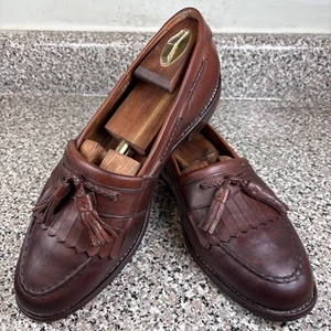 Allen Edmonds Cornelius Chili Brown Tassel Loafer w/ Braided Trim Mens 10.5D GUC - Picture 1 of 24