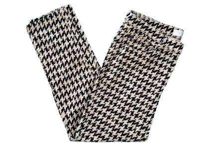 Mujer Joe Fresh Nuevo Sin Etiquetas Talla 12 Negro/Crema Pata de Gallo Pana Bolsillos Elásticos Foto 1 de 4