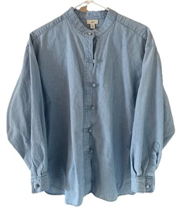 J Jill Jeanshemd Bluse Knopfleiste Damen Größe L - Bild 1 von 4