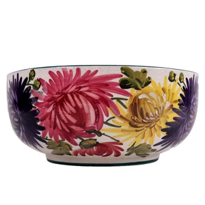 Wemyss Chrysanthemums Pottery Bowl w25cm Circa 1928 - Picture 1 of 12