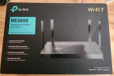 TP-Link Archer BE230 BE3600 Dual-Band WiFi 7 Router 2.5Gbps Ports MU-MIMO Tested - Image 1 of 4