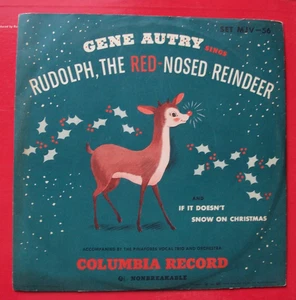 Gene Autry...Rudolph, The Red-Nosed Reindeer... Columbia MJV-56 78 rpm 1949 - Picture 1 of 6