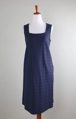 Vestido Lindley J. MCLAUGHLIN NUEVO CON ETIQUETAS $228 Texturizado Elástico en Azul Marino Talla Mediana Foto 1 de 4