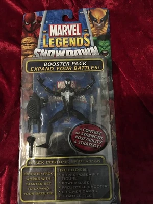 Boneco de ação Marvel Legends Showdown preto fantasia Homem-Aranha Toy Biz NRFP - Imagem 1 de 3