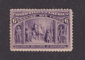 MATT'S STAMPS SCOTT #235, 6-CENT COLUMBIAN EXPO 1893 ISSUE, MH CV$55 - Picture 1 of 3