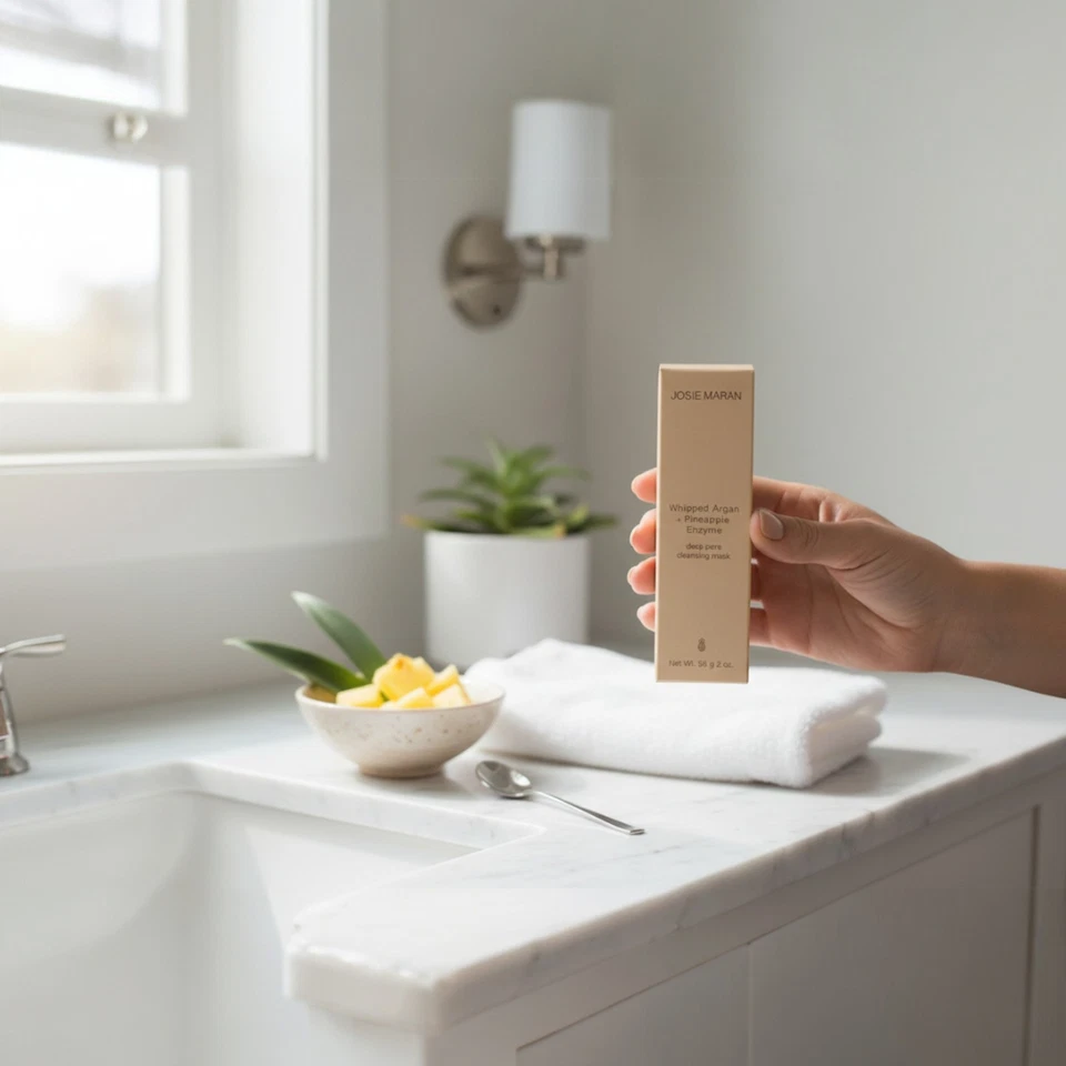 Mascarilla limpiadora profunda de poros con enzima de piña + argán batido Josie Maran - 2 oz NUEVA. Foto 1 de 4