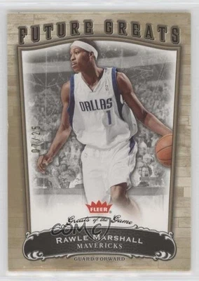 2005-06 Fleer Greats of the Game Future Gold /25 Rawle Marshall #164 Rookie RC - Image 1 of 2