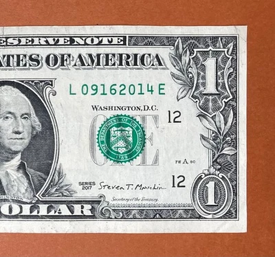September 16, 2014 (L 09162014 E) Birthday Note $1 One Dollar Bill - Image 1 of 3