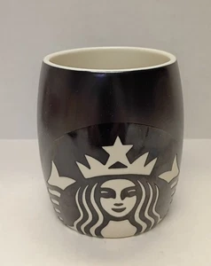 Starbucks 2011 Black And White Etched Mermaid Siren Logo 16oz Coffee Cup Mug Is - Bild 1 von 10