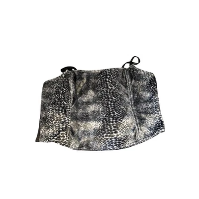 Guess Jeans Gris Terciopelo Estampado Piel de Serpiente Corsé Sin Tirantes Top Talla XS NUEVO CON ETIQUETAS Foto 1 de 3