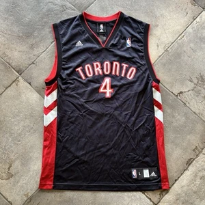 VTG Toronto Raptors Chris Bosh #4 Basketball Jersey Mens L Black/Red - Picture 1 of 11