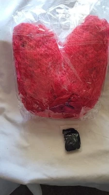 Halloween  Queen Of Hearts Red Wig Black Cloth Choker  - Image 1 of 2