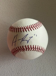 AUSTIN RILEY ATLANTA BRAVES FIRMATO MAJOR LEAUGE BASEBALL BECKETT BAS 2 - Foto 1 di 2