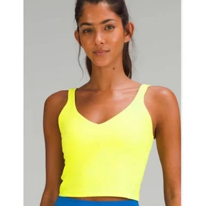 Lululemon neongelbes Sport-BH-Tanktop Größe 8 Athleisure Activewear Training  - Bild 1 von 6