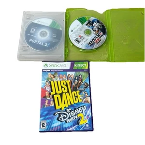 Xbox 360 Games Game Lot Of 3 Bundle Portal 2 Madden 25 Just Dance Disney Party2 - Picture 1 of 6