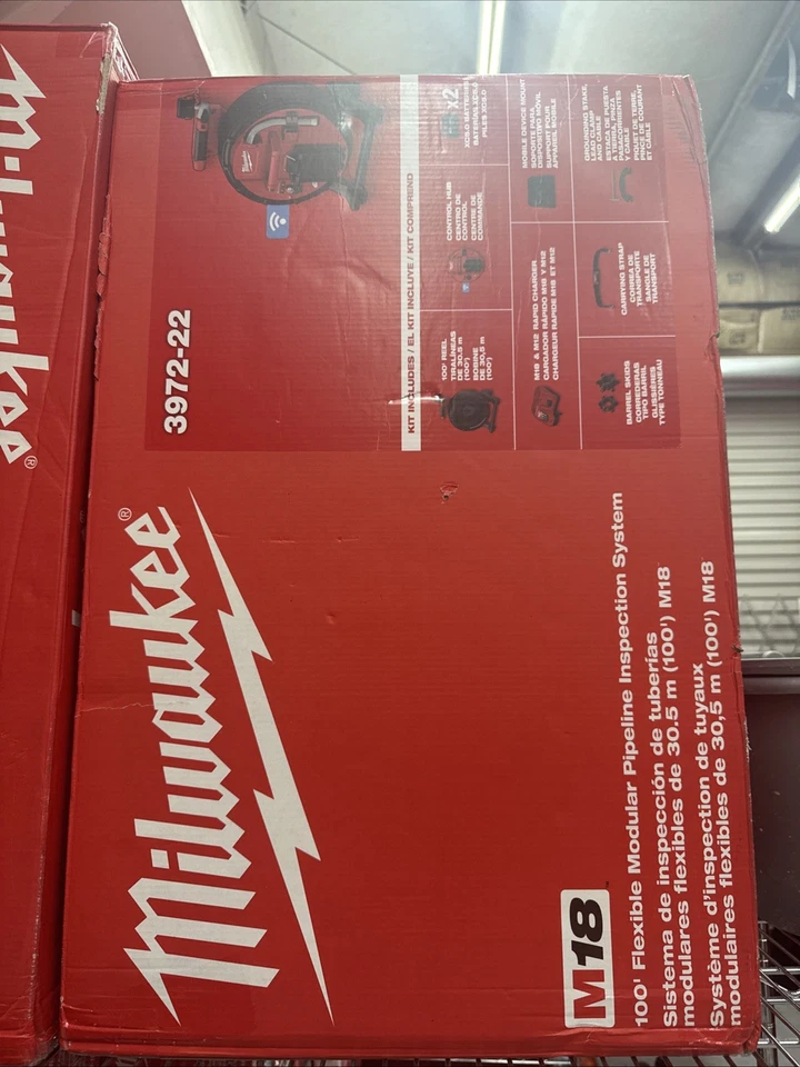 Milwaukee 3972-22 with 2580-21 Pipeline Camera with Sonde Pipeline Locator Kits