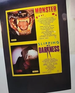Transparency Movie Poster Monster & Slipping into Darkness Horror Thriller JRR3 - Picture 1 of 5