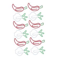 100Pcs Kids Paper Clips Chili Radish Strong Paper Clips For Office School Eom