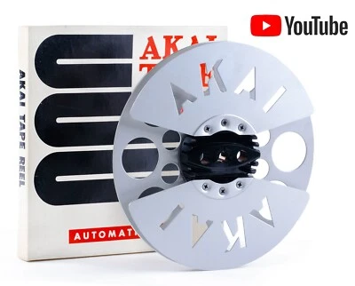 Carrete de metal troquelado vintage Akai de 7 pulgadas para grabadoras de cinta de carrete a carrete GX-747 Foto 1 de 3