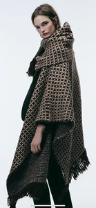 100% Authentic ZARA Knit Cape $109+Tax Size: M - Picture 1 of 9