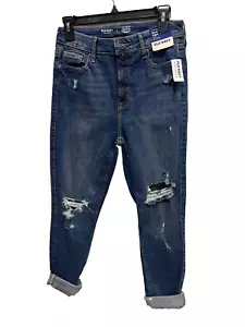 Old Navy Jeans Damen Gr. 6 Blau Distressed Skinny Leg Stretch Taschen Neu - Bild 1 von 6