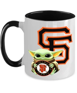 GIANTS Yoda Kaffeebecher, San Francisco GIANTS schwarz zweifarbig Kaffeebecher Geschenk - Bild 1 von 2