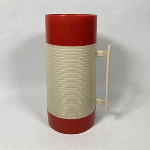 ⚡️Vintage ALADDIN’S HY-LO Thermos Bottle Wide Mouth NO. WM1020P 10oz. Red+Tan - Picture 1 of 7