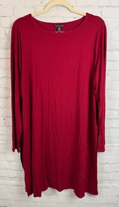 EILEEN FISHER red wine viscose stretch chird ballet tunic pullover size XL NWT - Picture 1 of 7