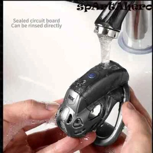 Keuschheitsschloss Konditionierung Einschränkung Abstinenzkäfig für Männer Gay 3 aktive Ringe - Bild 1 von 11