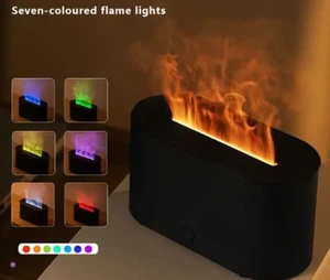 Luftbefeuchter 7 Farben Flammeneffekt Mit USB Flamme Difuser Aroma Öle Diffusor - Bild 1 von 11