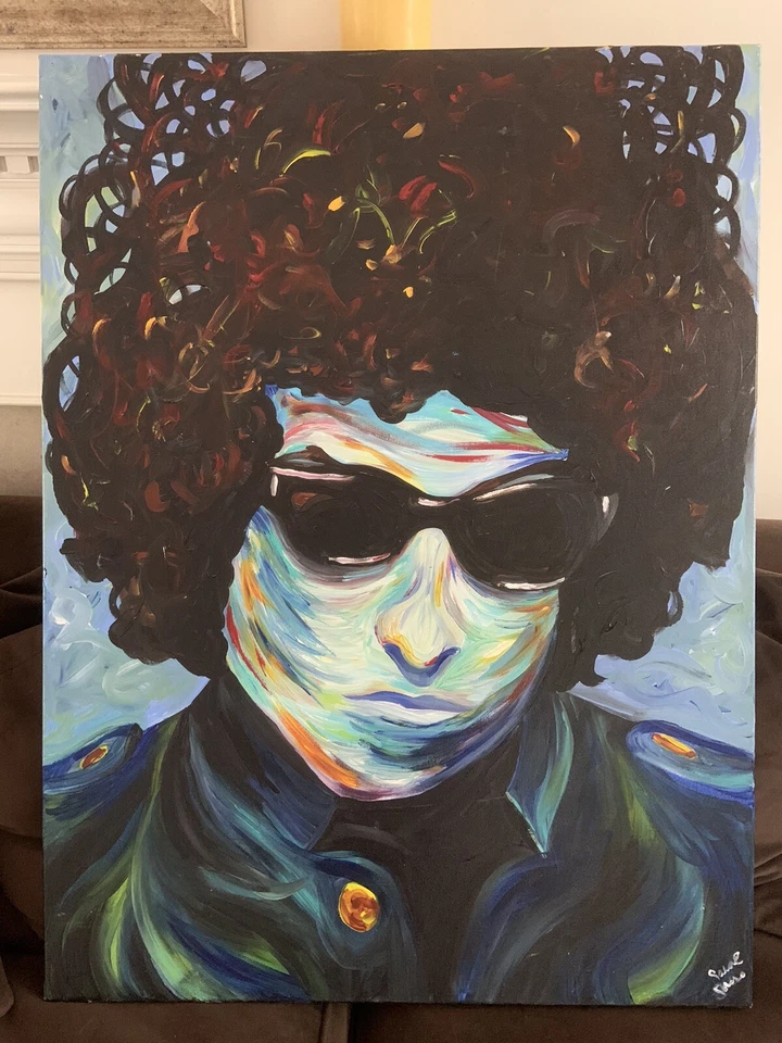 Pintura de retrato de Bob Dylan 30” X 40” X 1,5” sobre lienzo Foto 1 de 1
