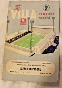 1962 1963 ASTON VILLA v LIVERPOOL - Picture 1 of 1