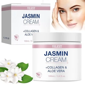Jasminsalbe Plus 100ml Augencreme mit Collagen Aloe Vera gegen Falten Augenringe - Bild 1 von 7
