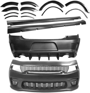 Fit For 2015-2023 Dodge Charger Widebody Kit Front and Rear Bumper Hellcat Style - Picture 1 of 2