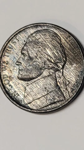 Error: 1992P Nickel Struck Through Split Planchet Before Strike-Obverse/Reverse Cover