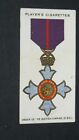 PLAYER'S CIGARETTES CARD 1927 WAR DECORATIONS MEDALS #5 ORDER OF BRITISH EMPIRE