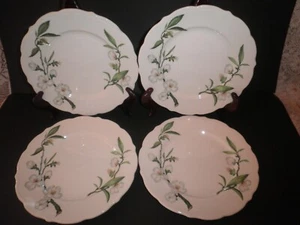 4 PLATOS DE ENSALADA DE CENA DE RESTAURANTE SYRACUSE CHINA MANZANA FLORECIENTE DE MANZANA 9" MÁS - Imagen 1 de 7