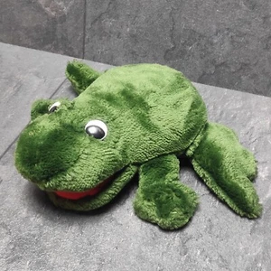 Sigikid Frosch Vintage Grüner Frosch Plüsch Kuscheltier Selten Ca. 19cm Lang - Picture 1 of 6